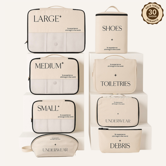 Complete set - Packing cubes set beige 9-delig