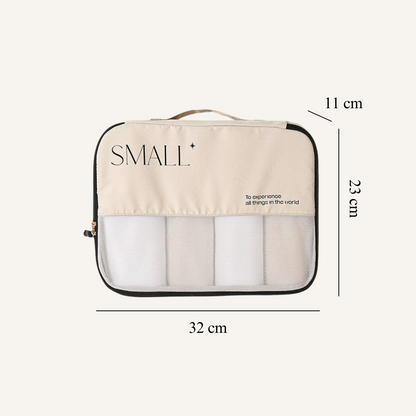 Kleding set - Packing cubes set beige 3-delig